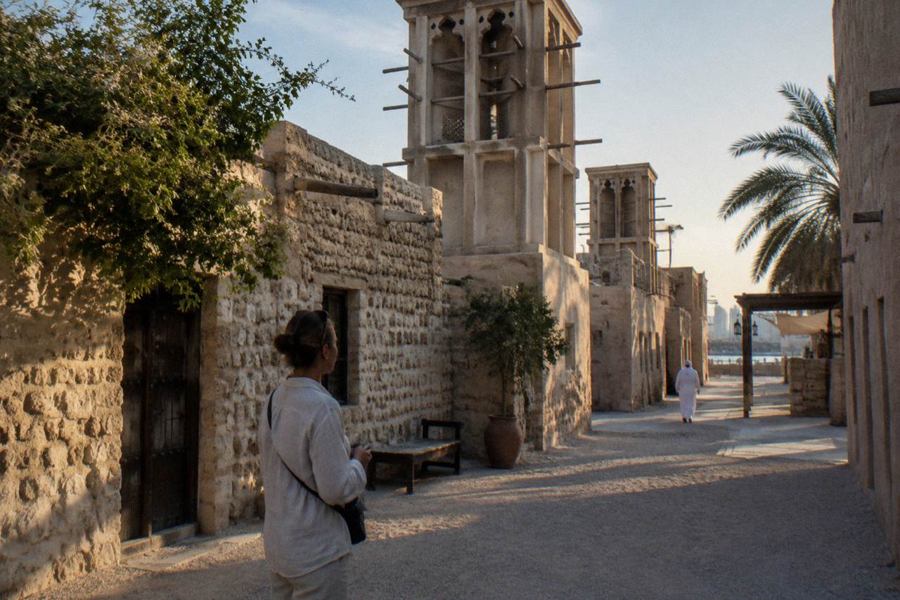 Heritage-style buildings in Old Dubai
