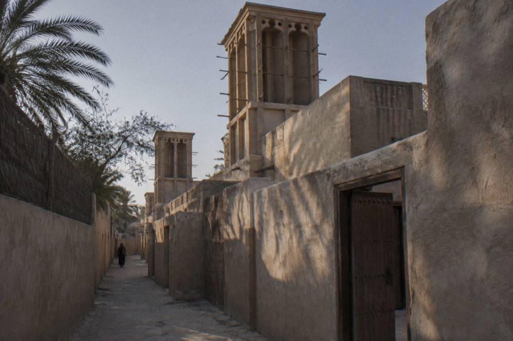 Wind tower architecture in Al Fahidi Historical Neighbourhood