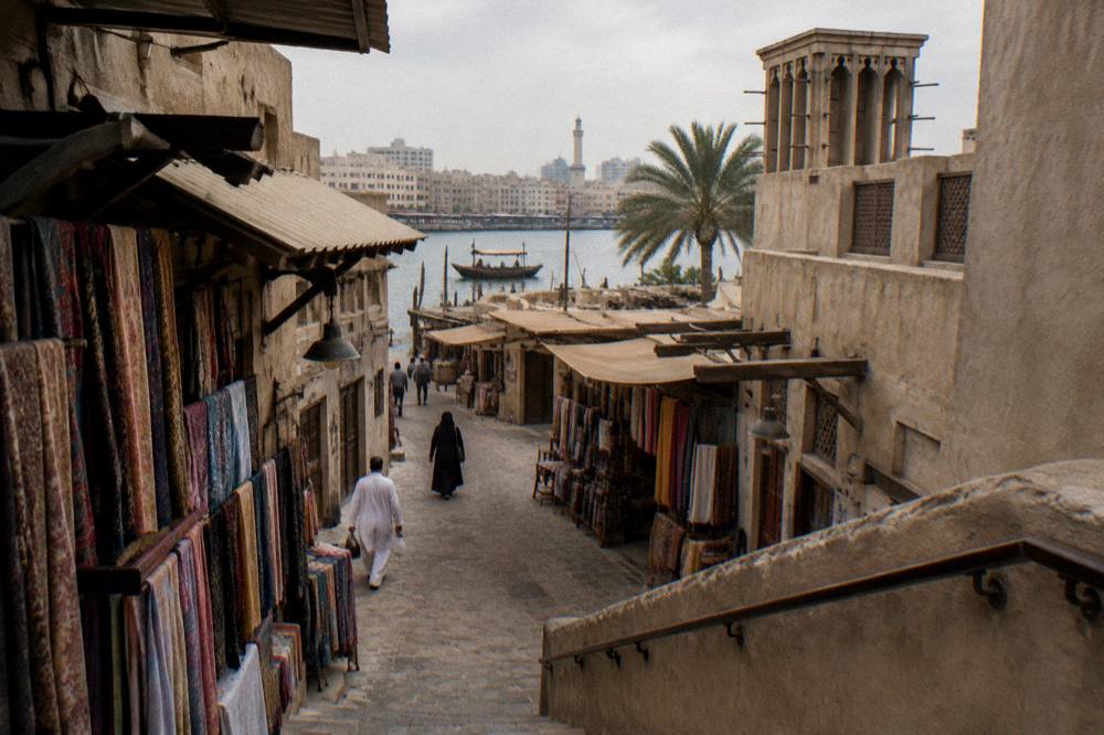 Laneways of the old souks beside Dubai Creek